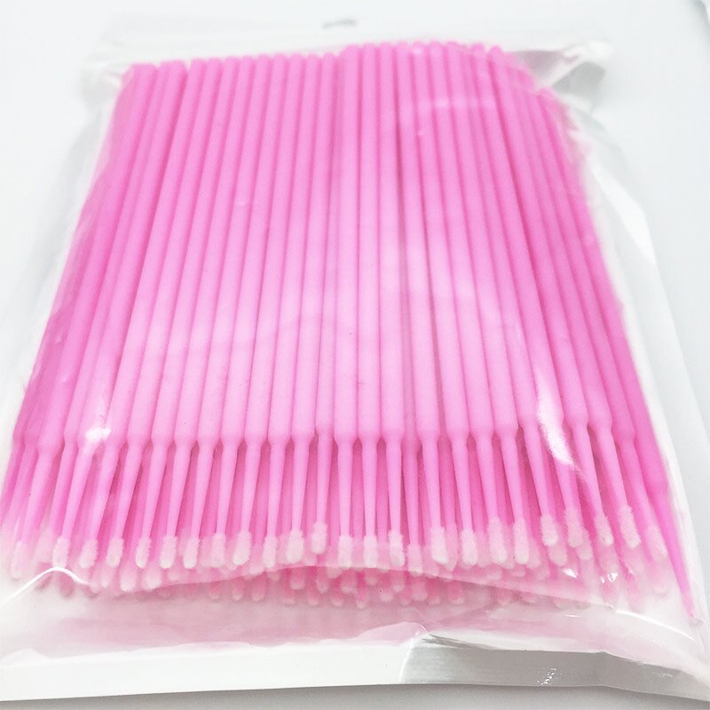 100 Stuks Wegwerp Make Wattenstaafje Mini Individuele Lash Applicators Mascara Borstels Wimper Extension Voor Maquillaje Make-Up: 100PCS-PK