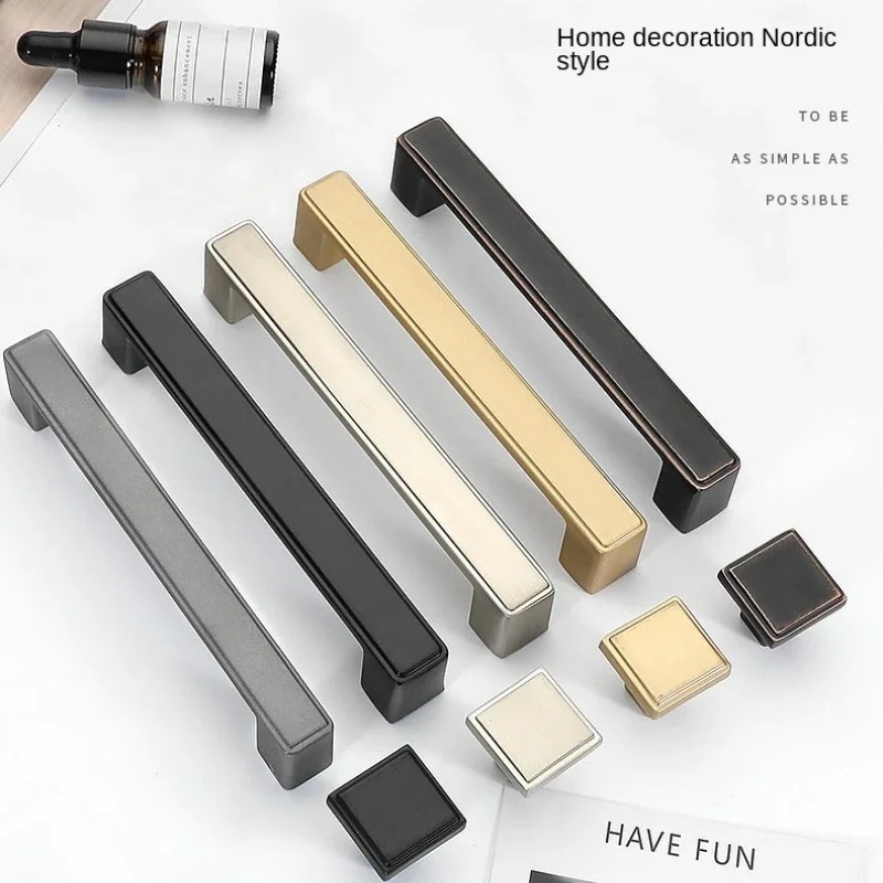 Møbelhåndtak skuffeknotter og håndtak for skap garderobe dørhåndtak i sinklegering 96mm/128mm/160mm/192mm/320mm- hulls deling