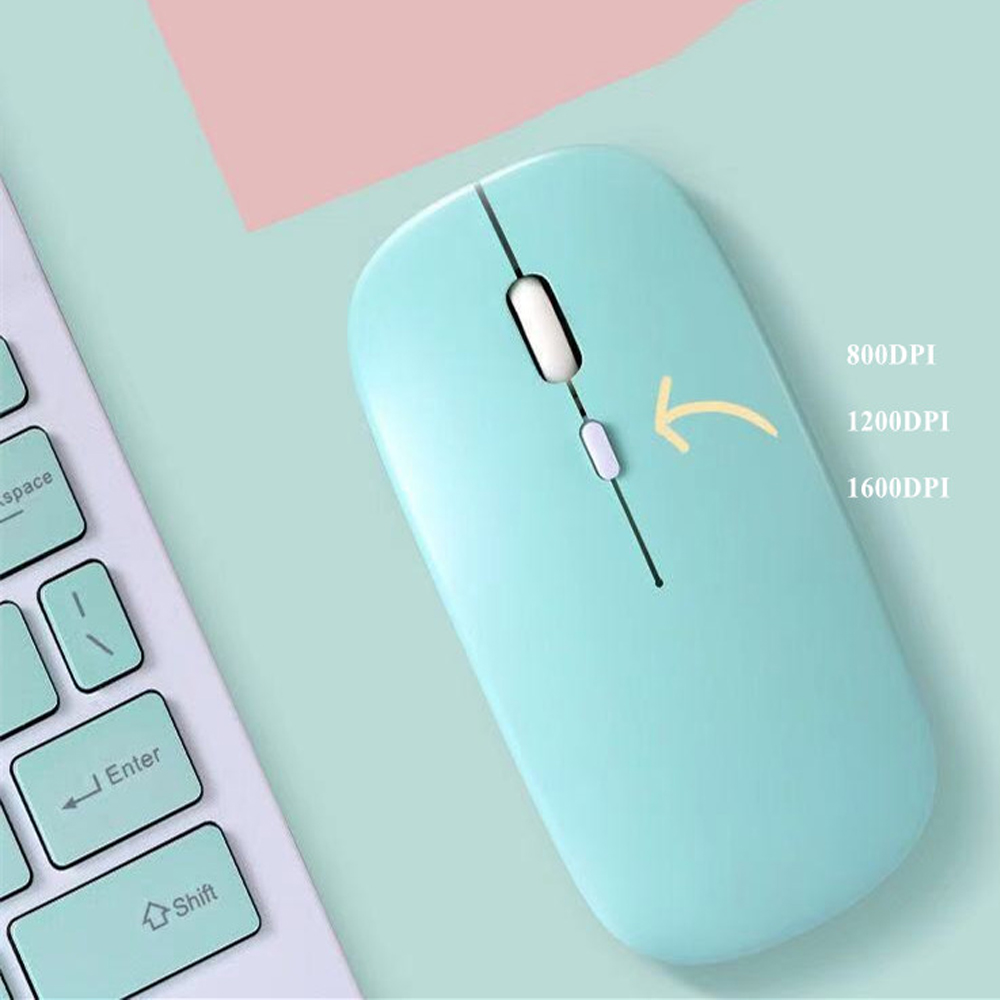 Bluetooth-muis voor laptop/macbook/ipad/android-pc, oplaadbare, stille, slanke, draadloze muis compatibel met windows/linux/tablet