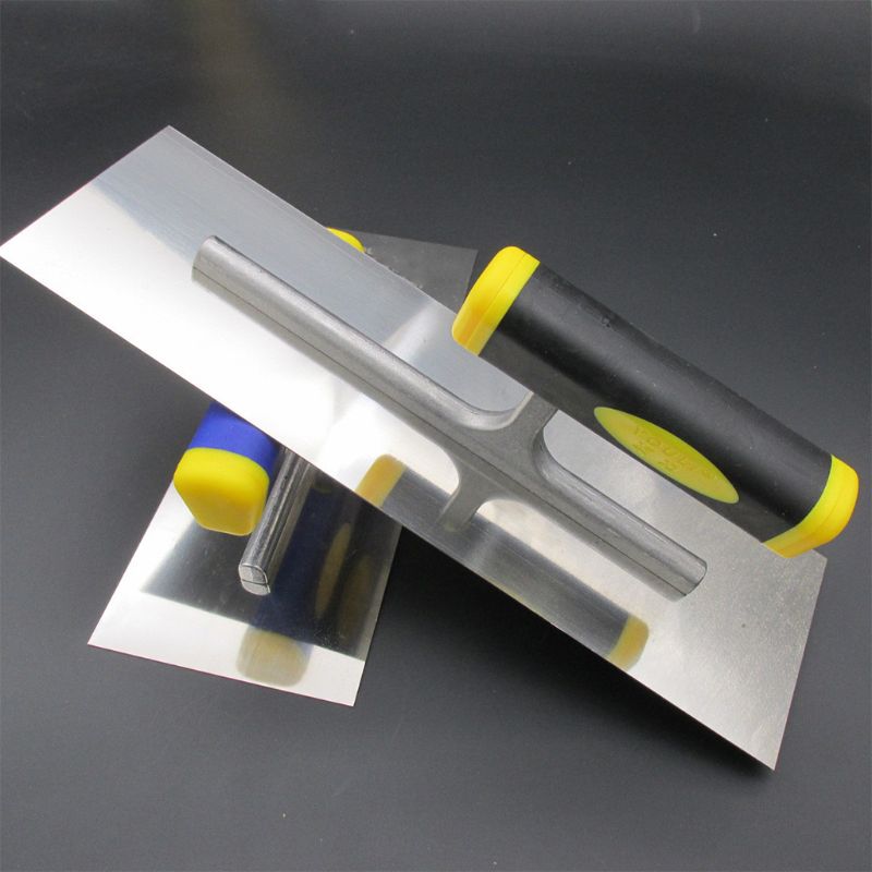 Plastering Skimming Trowel Spreader Stainless Steel Tile Flooring Grout Grouting Float Wall Floor Tiling Hand C7AD