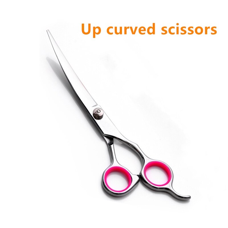 Tijeras de remache para mascotas de , tijeras de corte de pelo para perros y gatos de acero inoxidable, herramientas de peluquería curvas rectas