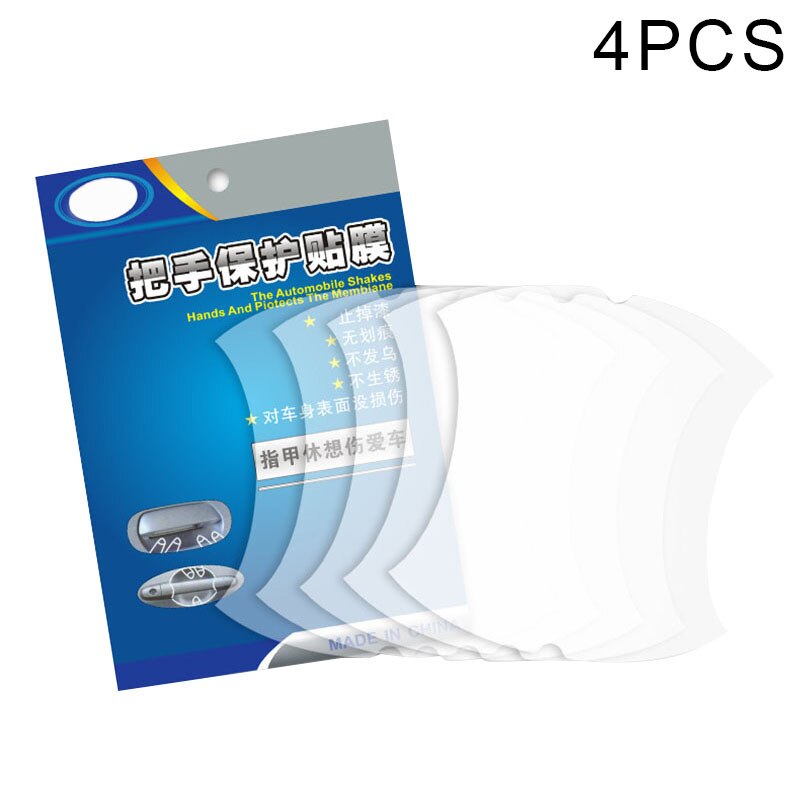 4/8Pcs Car Door Handle Protective Film Universal Transparent Car Door Handle Sticker Scratches Resistant Protection Film M8617: 4pcs