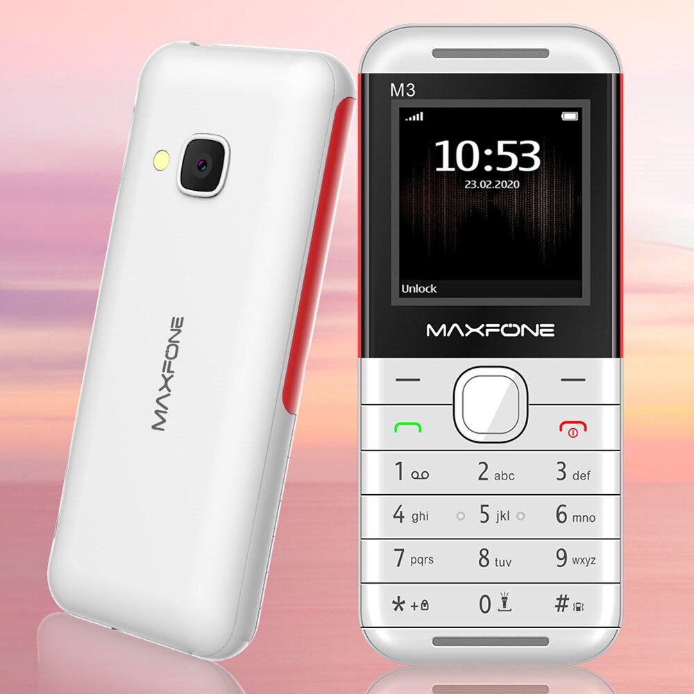 M3 Push Button telefon komórkowy 1.44 Cal Dual Sim podstawowa duża klawiatura latarka kamera MP3 Radio FM BigHorn tanie telefon komórkowy
