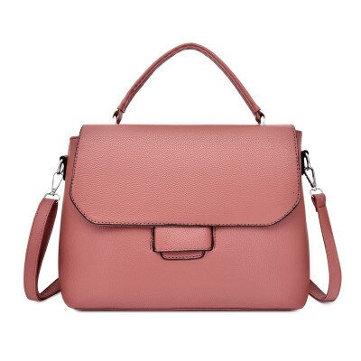 Maras dröm enfärgad pendlarväska trend vild axelväska enkel atmosfär messengerväska med stor kapacitet: Rosa