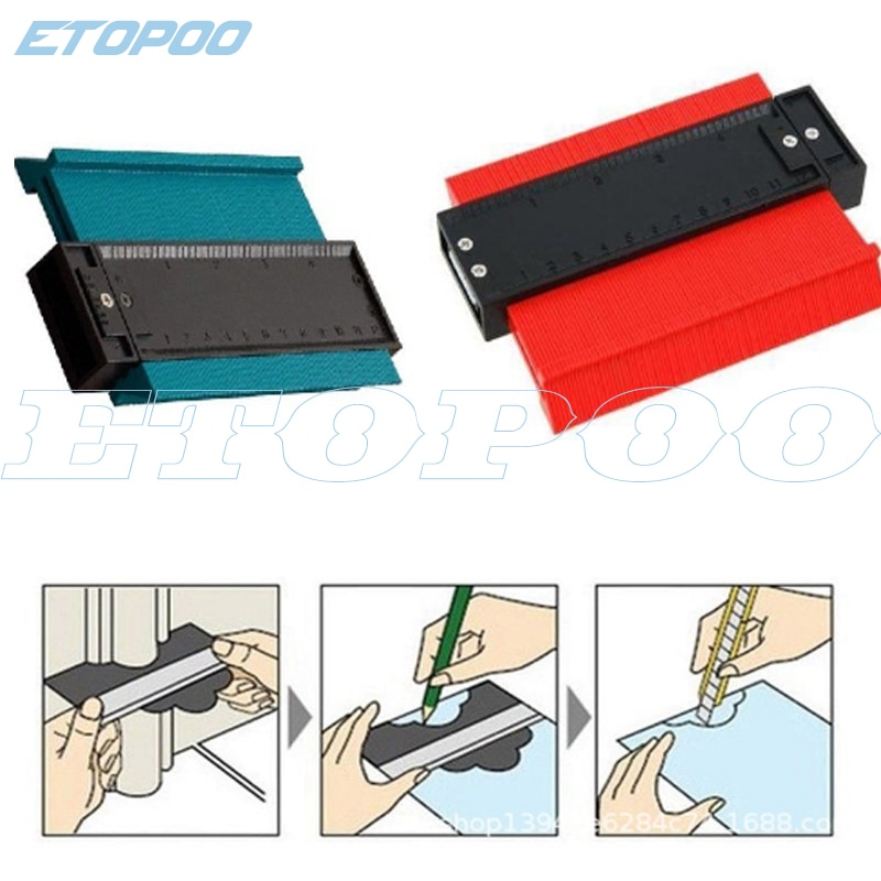 120mm 150mm 250mm Plastic Profile Contour Gauge Deep Decorating Template Tiling Skirting Laminate Profile Wood Shape