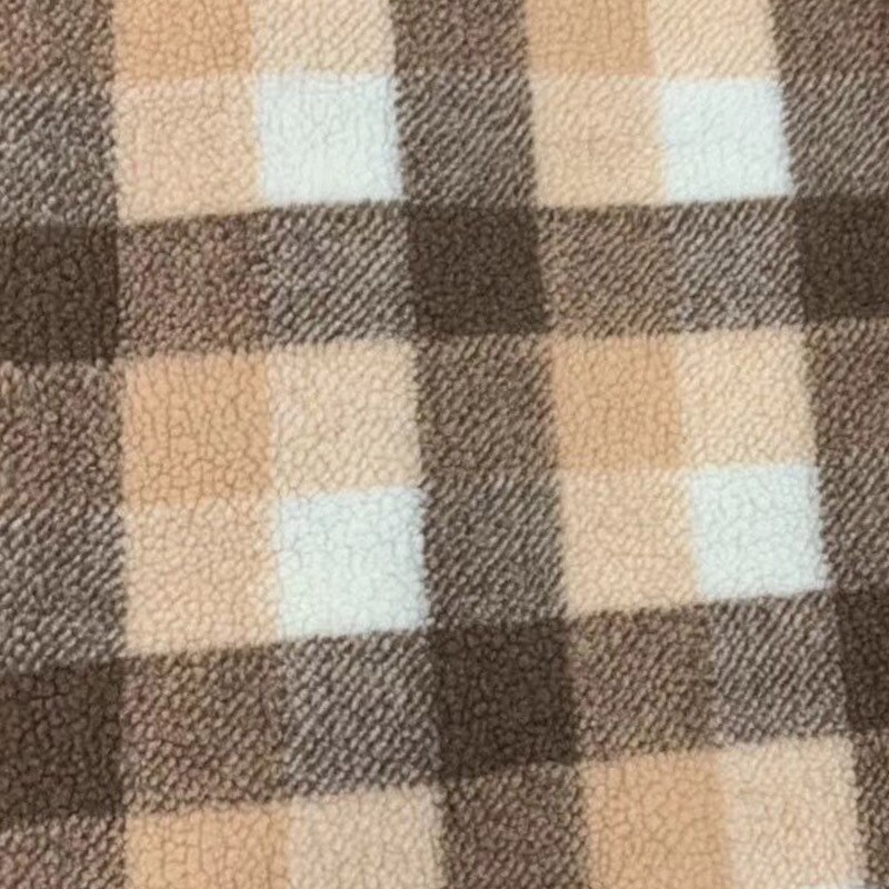 Spot Producten Plaid Lam Wol Pluche Herfst En Winter Mode Vrouwen Jas Stof