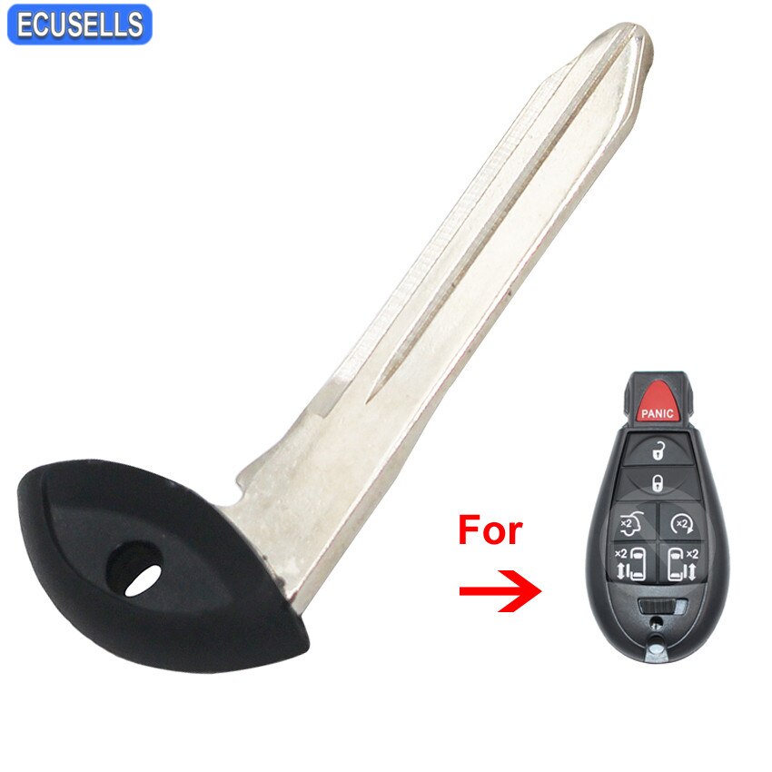 Uncut Blade Emergency Key Blank Fob Easy to Cut Copper-nickel Clloy CY24 for Chrysler 300 Town &amp; Country for Dodge for Jeep