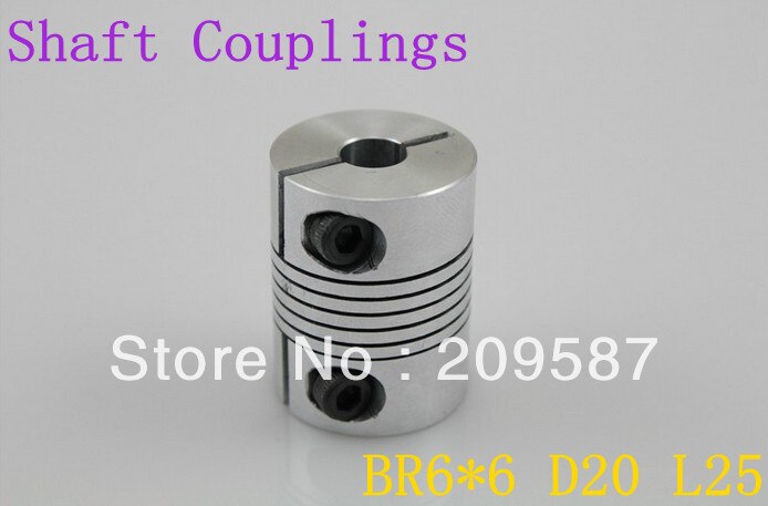 BR 6mm x 6mm CNC Flexible Coupling Shaft Coupler Encode Connector D20 L25