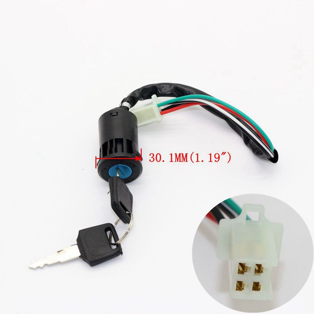 1 Set ATV Ignition Key Switch Universal 4 Wires Ignition Keys Start Switch Lock Key For 50/110/125/250cc PIT Quad Bike ATV