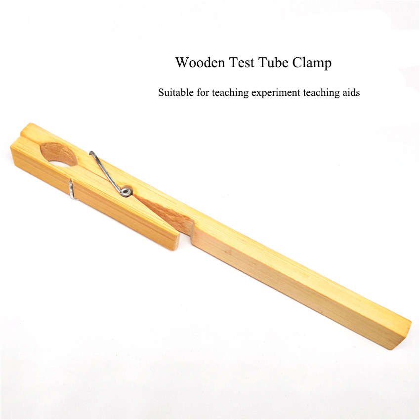 Pince à tubes à essai en bois et verre, 2 pièces/lot, support de pinces de laboratoire pour les expériences chimiques biologiques, outils de serrage