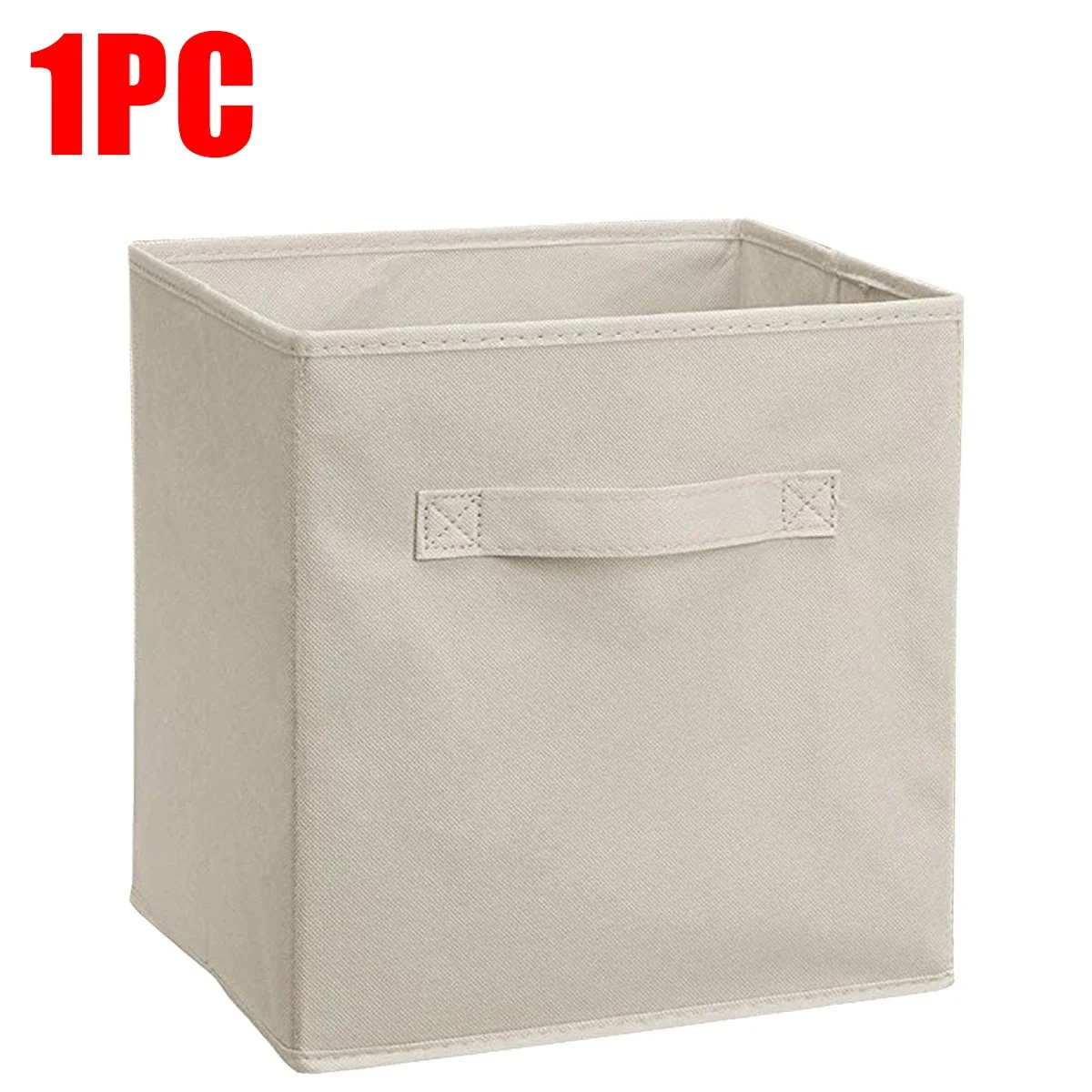 Clothes Storage Box Large Capacity Square Storage Box Without Lid Foldable Non-Woven Storage Box Toys & Snacks Organizer: black