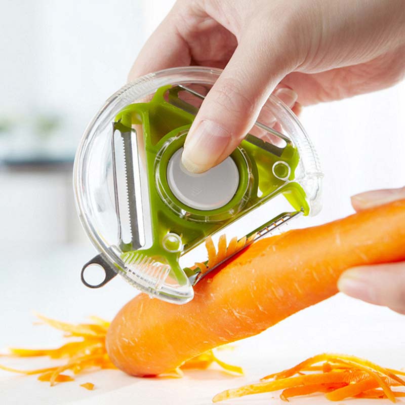 3 in 1 Magic Trio Peeler Set Slicer Stainless Steel Peeler Shredder Julienne Cutter Multi Peel Blade Zesters Grater Kitchen Tool