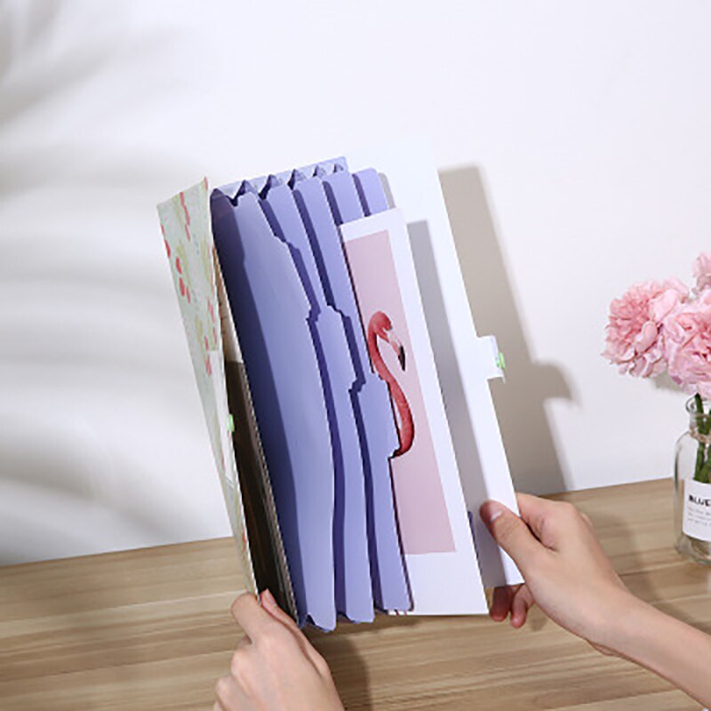 Floral 6 into the student file cover clamp small and pure and fresh data folder organ office stationery paper bag