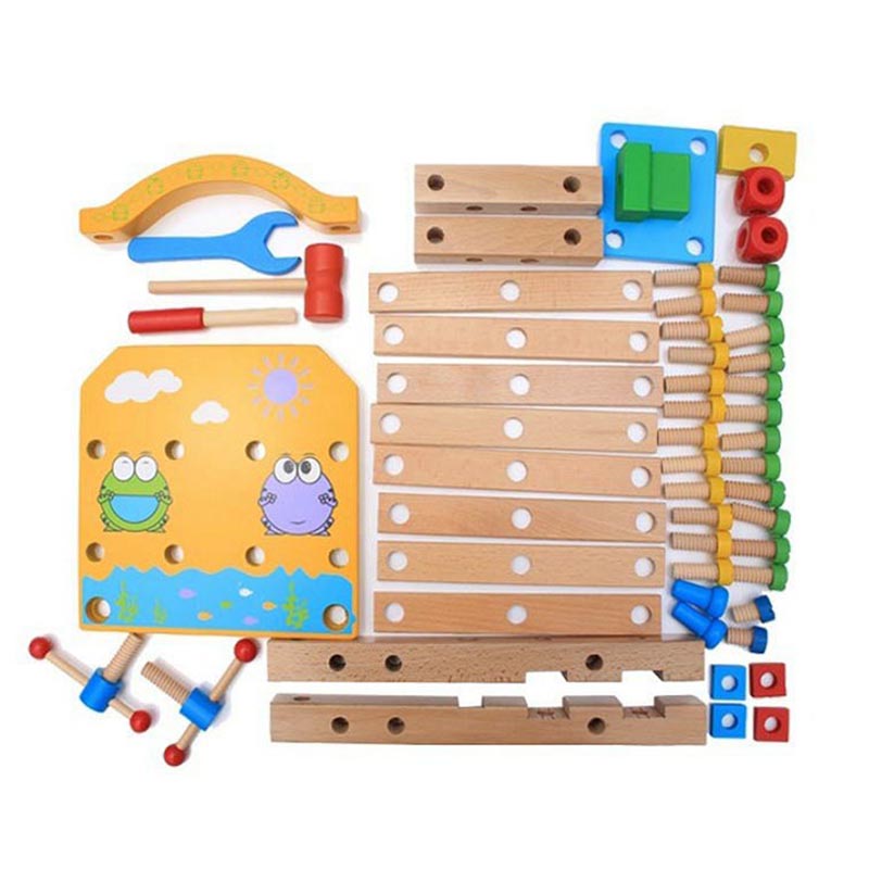 Multi funktion demontage werkzeug stuhl holz montage und demontage schraube mutter kombination kinder puzzle spielzeug