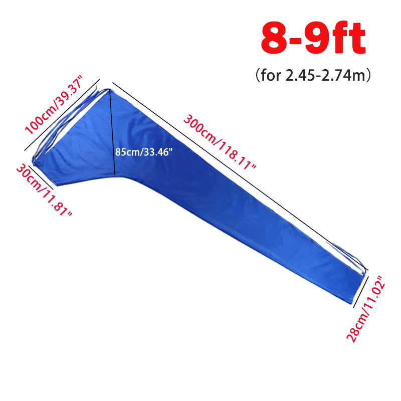 8-9/9-10/10-11/11-12/12-13Ft Segel Abdeckung Großsegel Boom Boot Abdeckung 210D Wasserdichte Anti UV Wind Sonnenschirm Schnee Abdeckung Blau Boom Segel: Elfenbein