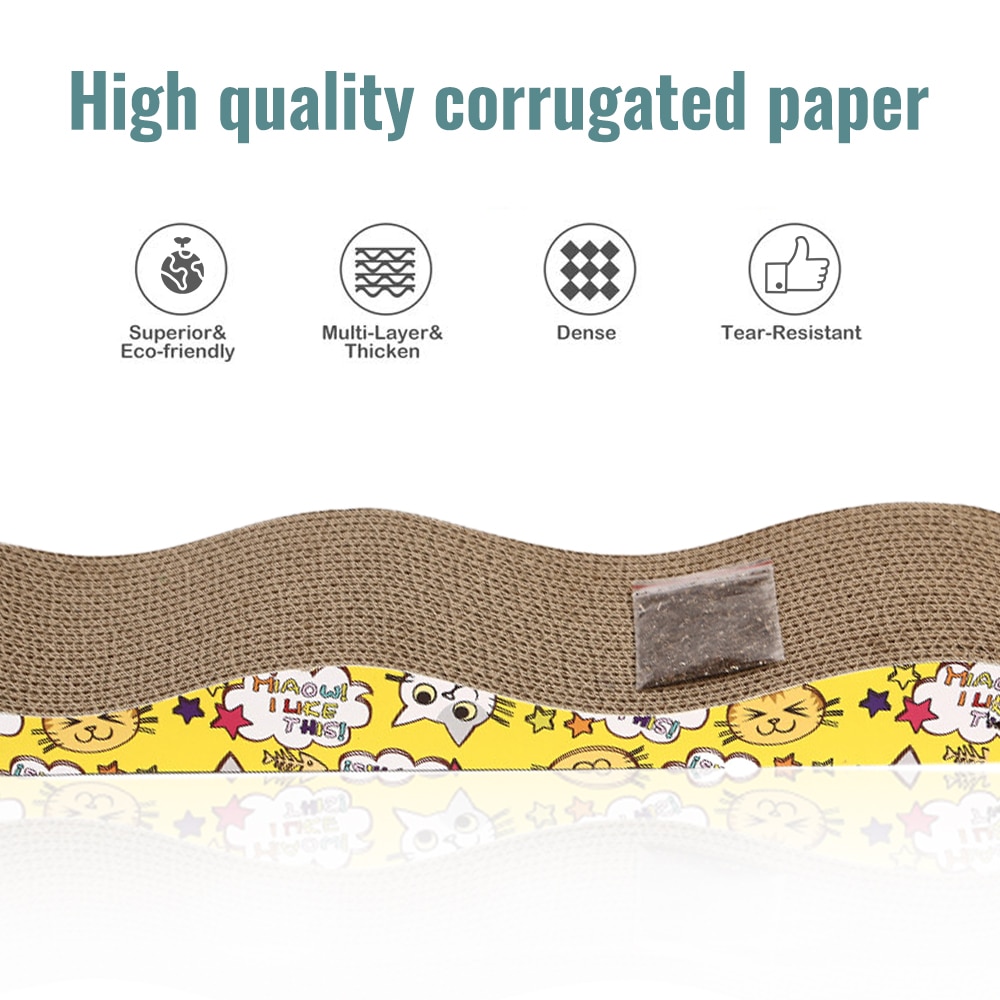 Durable Corrugated Paper Cat Scratcher Kitten Cat Scratching Pad Board Mat Scratcher Pet Cats Game Scratching