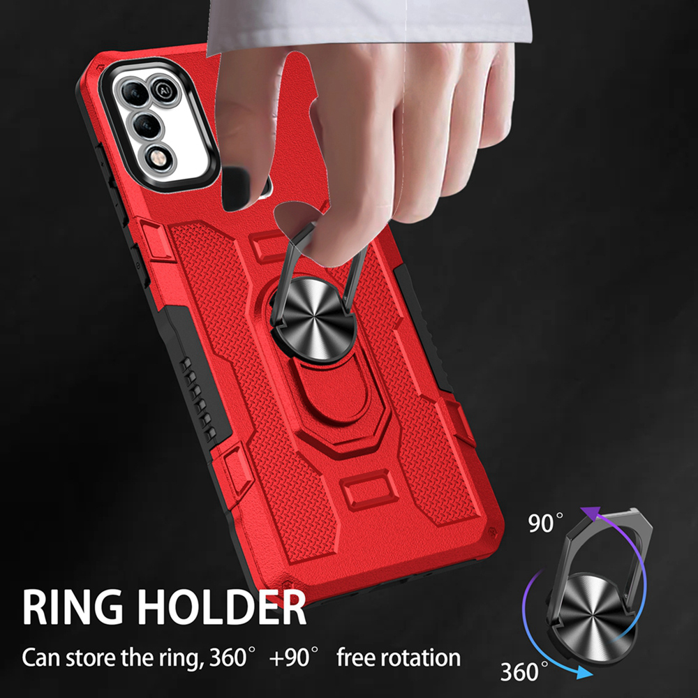 Peatkop-funda de armadura a prueba de golpes para Infinix 11 Play 10 Play, silicona + PC, soporte de anillo de Metal, funda trasera de teléfono para 9 10 11 Play