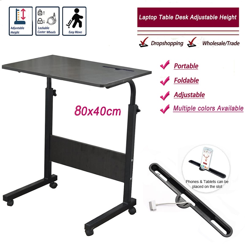 normal Foldable Computer Table Adjustable Portable Laptop Desk Rotate Laptop Bed Table Can be Lifted Standing Desk