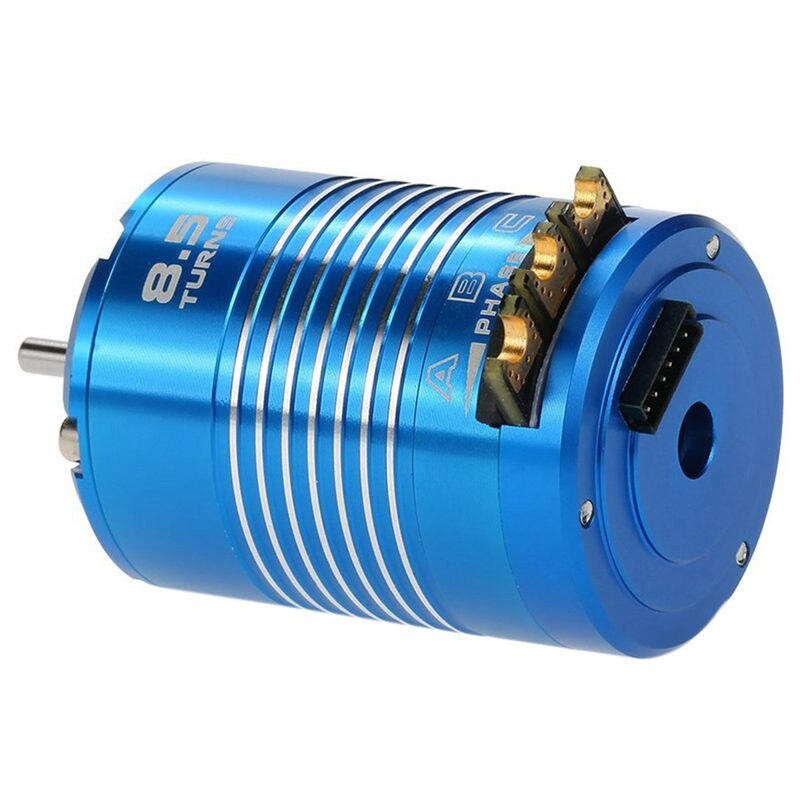 High Efficiency 540 Sensored Brushless Motor for 1/10 RC Car Blue, 8.5T 4100KV