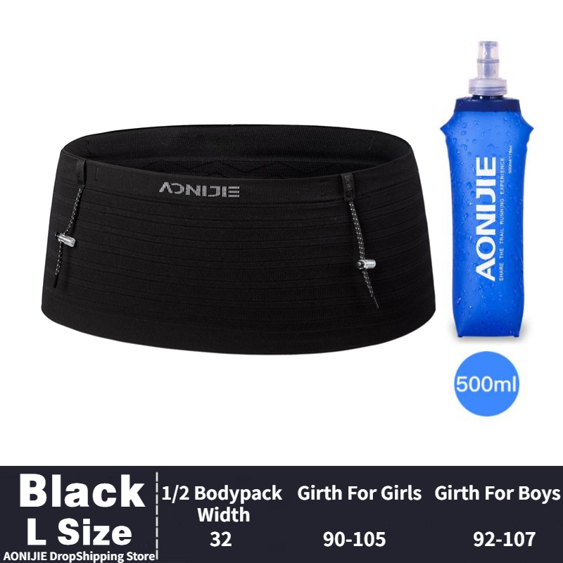 AONIJIE W8116 Neueste Gewebte Elastische Sport Taille Pack Laufende Rennen Nummer Gürtel Für Triathlon Marathon- Radfahren Bergsteigen: Elfenbein