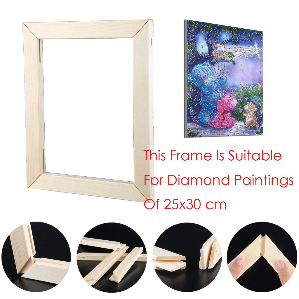 30 # 5d Diamant Schilderij Frame Foto Foto Diy Kruissteek Borduren Houten Frame Thuis Ambachten Wanddecoratie Frames: A