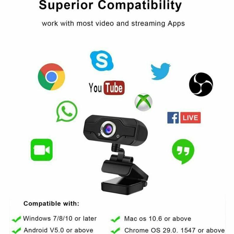 1080p USB Webcam 4K Webcam With Microphone PC Camera 60fps HD Full Camera Webcam for Computer PC Real-time Video Conference