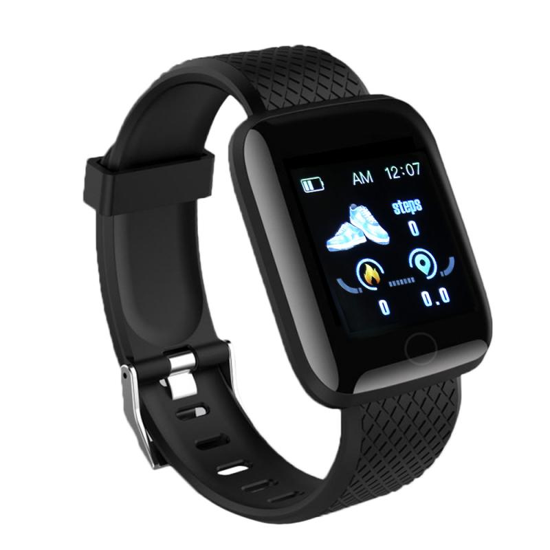 1.44 smarte armbänder mit wetteranzeige, blutdruck- und herzfrequenzmessung, fitness-tracker, wasserdichte smartwatch für damen, herren und kinder: Schwarz