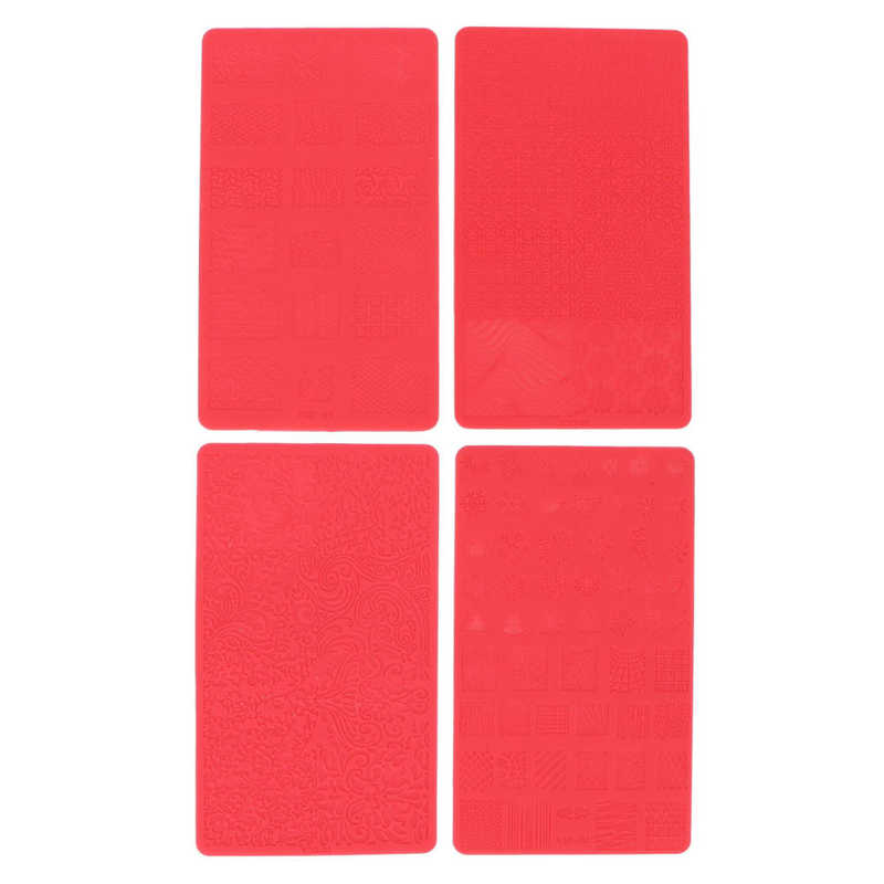 Nail Carving Template Nail Art Tool 3D Nail Template Soft Diy Siliconen Flexibele Voor Nail Salon Voor Nagel Kunstenaar