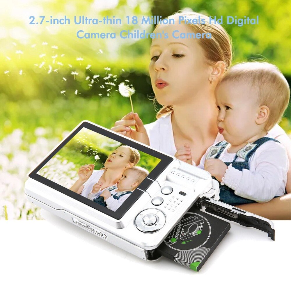 Portable Digital Camera 2.7 Inch Ultra-thin 18 MP Hd Digital Camera For Children Students Camera Video Camera Birthday Best