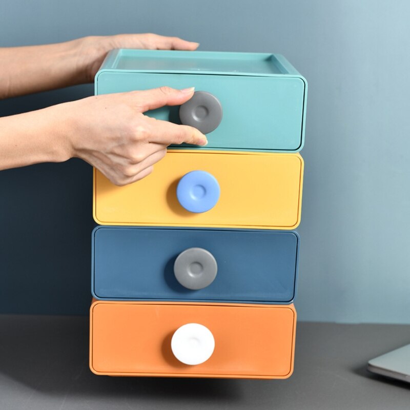 Japanese Style Drawer Storage Box Stackable Desktop Organizer Stationery Pen Jewelry Sundries Container