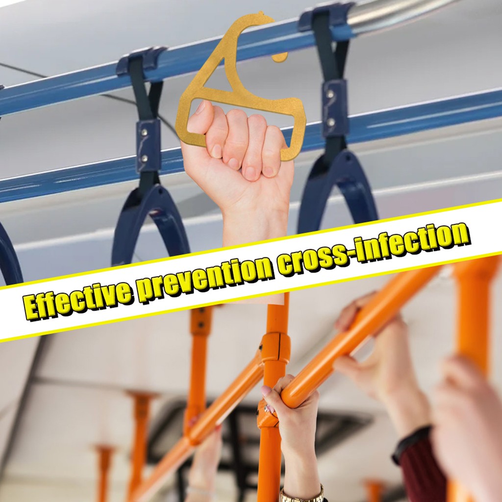 Touchless Door Opener Hands Free Hygienic Handle EDC Bracket Metal Magic Grip Aluminum Alloly Subway Protective Door Handle