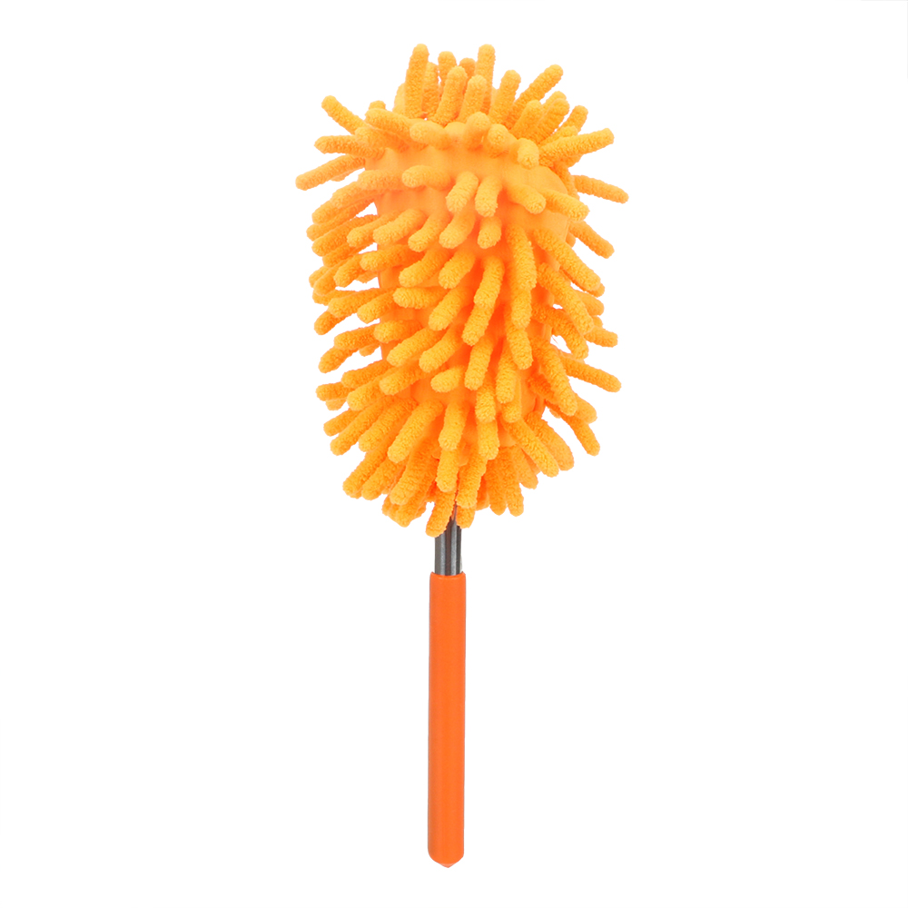 Dusters Dust Remover Cleanning Brush For Air-conditioner Furniture Shutter Home Car Cleaner Scrub Telescopic Washing Tool: Orange