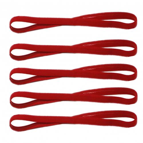 5Pcs Candy Farbe Frauen Männer Yoga Haar Bands Sport Stirnband Mädchen Sport Anti-slip Elastische Gummi Schweißband Fußball lauf: Rot