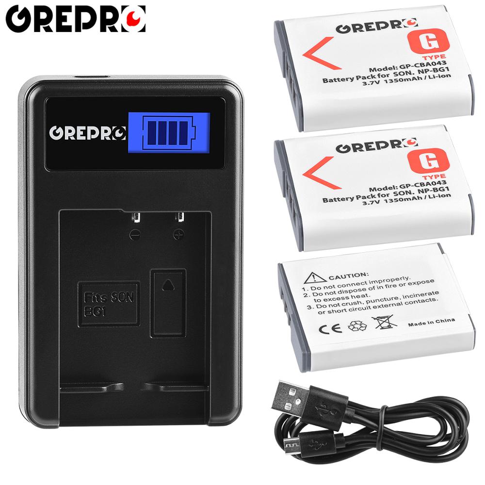 NP-BG1 NPBG1 Camera Battery + NP BG1 Battery Charger for Sony DSC-N1 DSC-T2 DSC-H9 DSC-H10 DSC-H20 DSC-H50 DSC-W130 DSC-W120: 3B with Charger