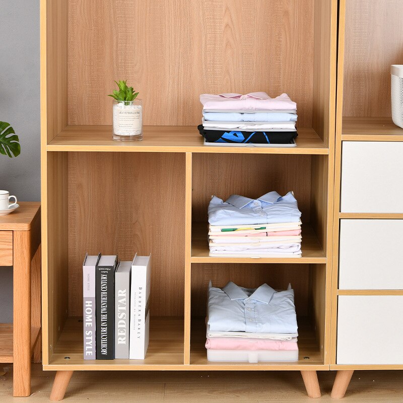 1PC Clothes Organizer Tray Clothing Folding Storage Shelf Rack Wardrobe Closet Divider Stacking Board Storage Cloth Hanger