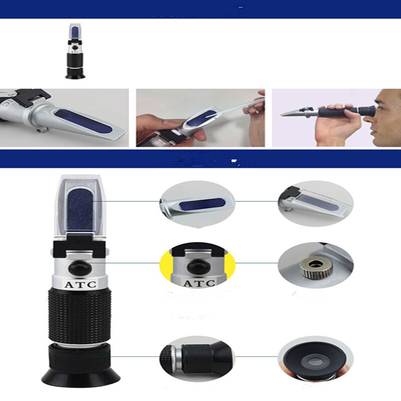 Hand Held Brix Honing Refractometer Brix 45-82%