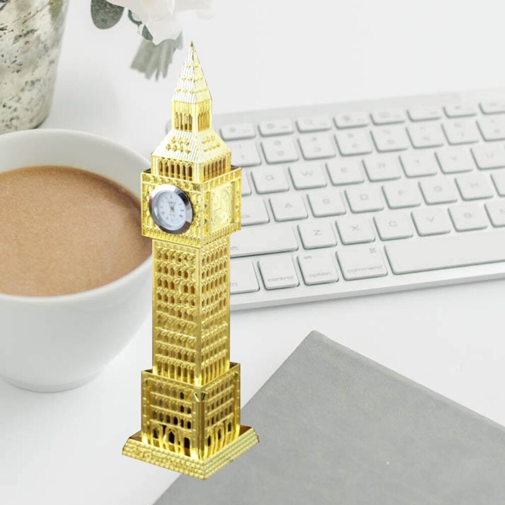 1pc retro brittiska london big ben klocka heminredning metall prydnad hantverk miniatyrer (slumpmässig färg)