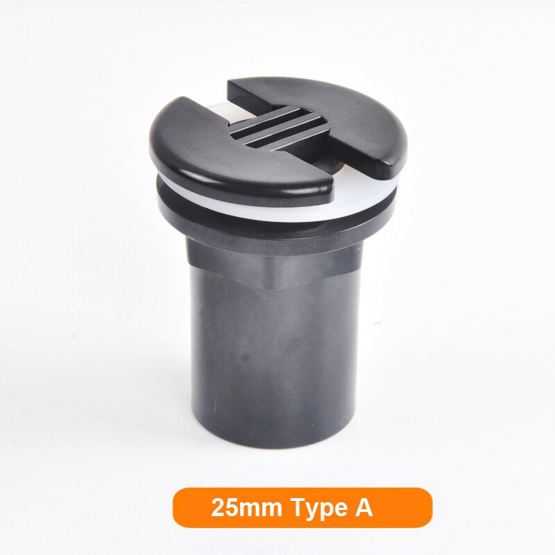 NuoNuoWell Aquarium 20/25MM Bulkhead Fitting Slip Connector With Leak Proof Gasket Fish Tank Pond Drainage Adapter Black