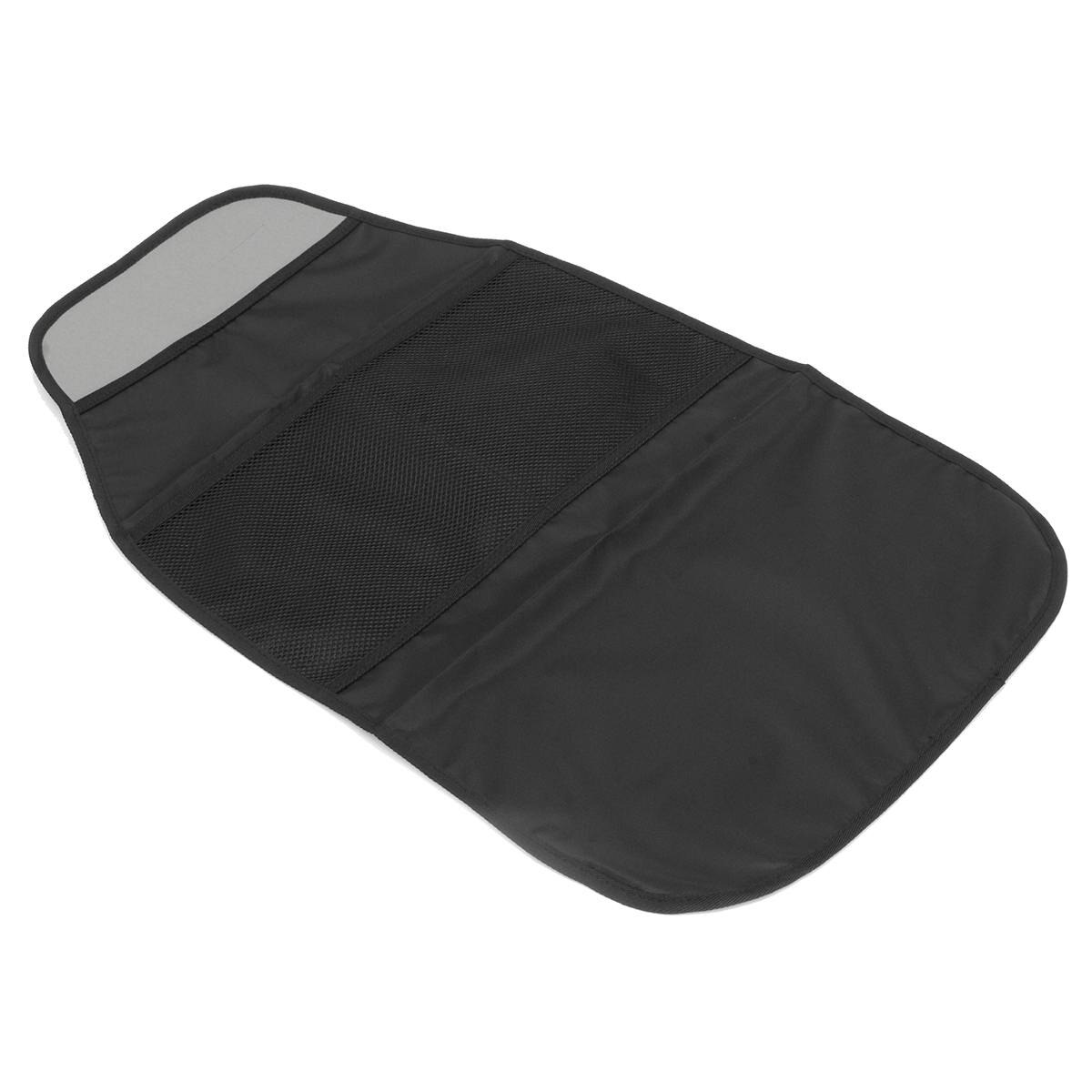 2x Car Back Seat Kick Mat w/ Storage Bag Back Protector Cover Keep Clean Scuff Dirt Protect Black Anti Kid Children Kick Pad