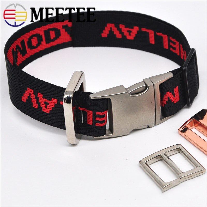 Meetee 2/4pcs 10-38mm Metal Side Release Curved Buckles for Paracord Bracelet Dog Collar Bags Belt Webbing Buckle Accessories