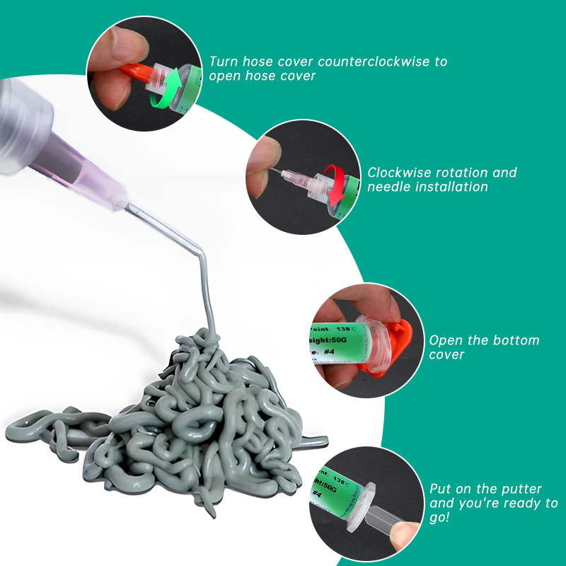 Sn42 bi 58 smd svejsepasta, reparationslodepasta blyfri sprøjte ingen ren lodepasta lavtemperatur reparationssvejsepasta