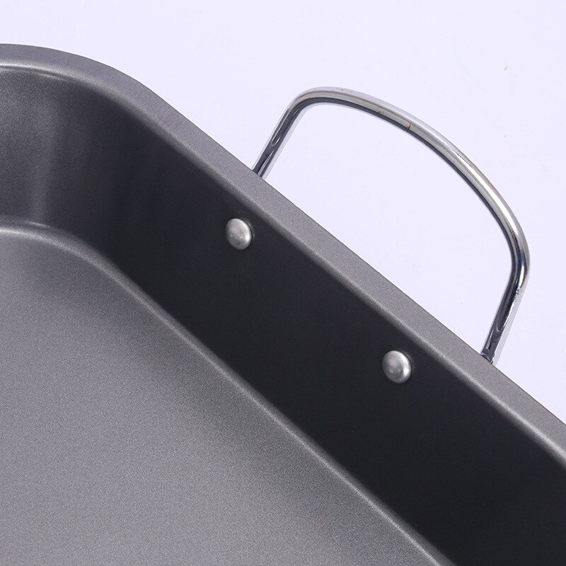 Kitchen Stainless Steel Nonstick Rectangular Deep Dish Roasting Pan Barbecue Bakeware Roaster with Rack BBQ for Oven Baking