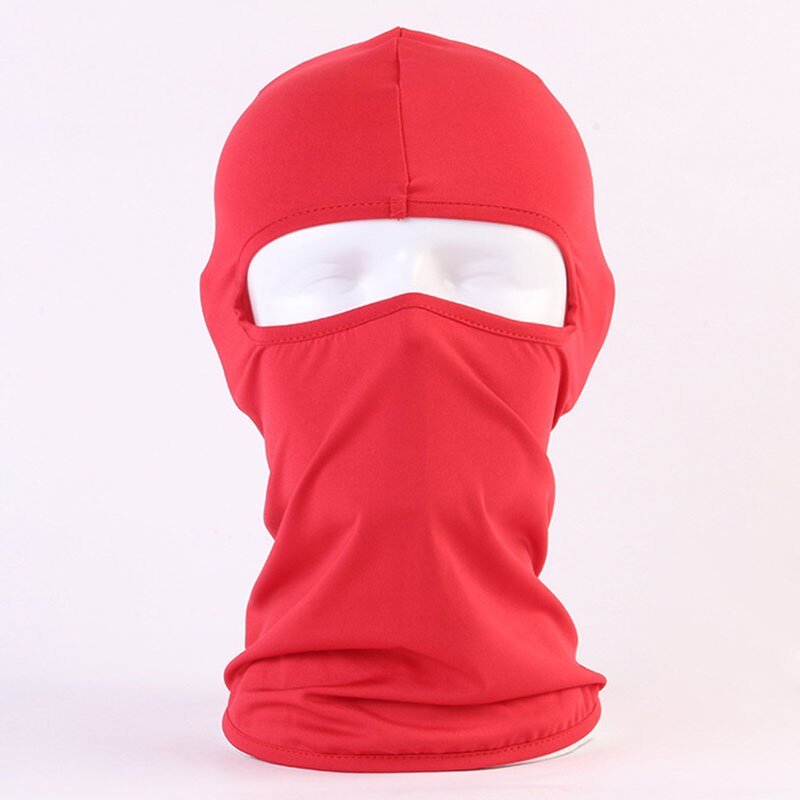 Full Face Mask Hood Motorcycle Neck Warmer Summer Windproof Masks for Outdoor Cycling Skiing E7: Red
