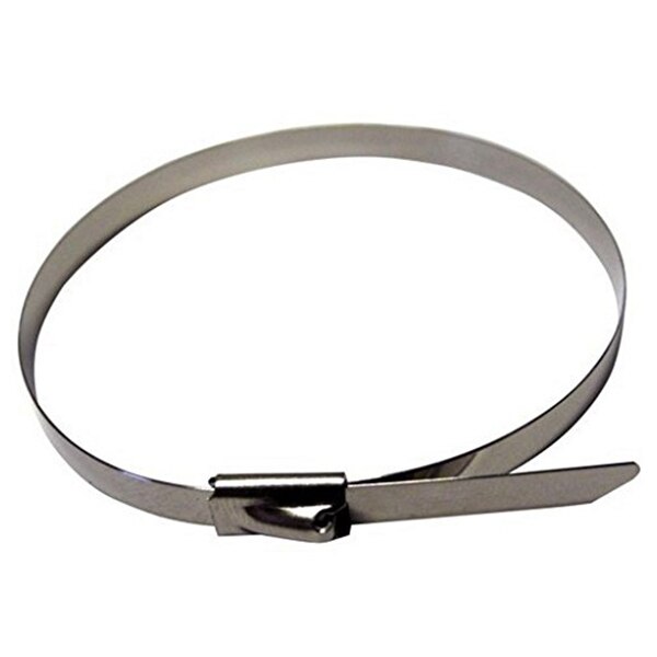 50Pcs 4.6X300Mm Stainless Steel Exhaust Pipe Wrap Coated Locking Cable Zip Ties Self-Locking Stainless Steel Cable Tie