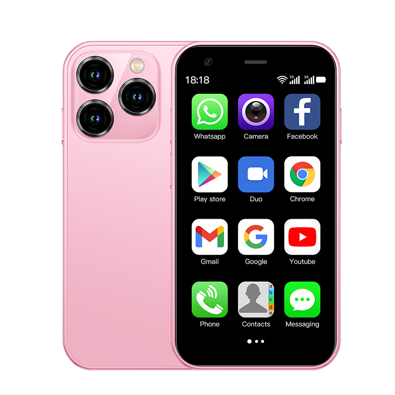 SOYES XS15, das weltweit kleinste Android-Smartphone, das 3-Zoll-Android 8.1-System ist eine kreative Geschenkauswahl für Sicherung-Telefone: Rosa