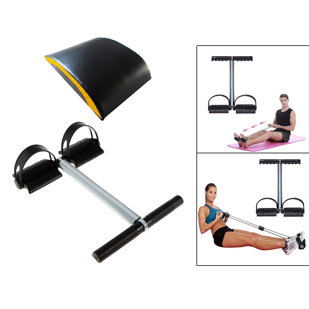Fitness Mat Workout Sit Up Pull Rope Sit-up Foot Pedal Leg Exerciser Tummy Exerciser Trainer Sit Up Pull Equipment