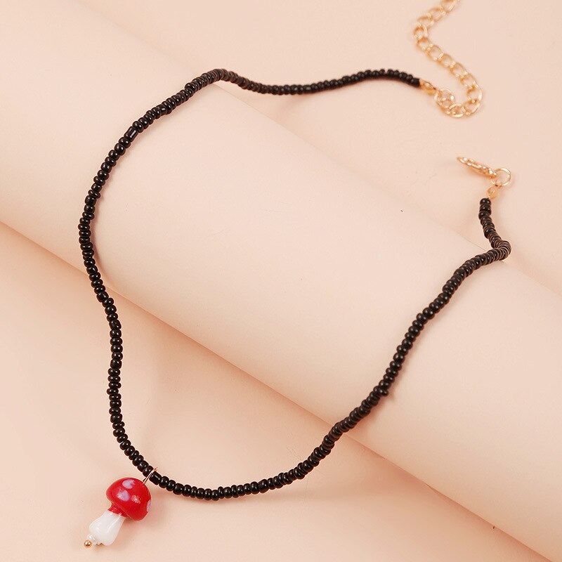 Boho Chic koraliki naszyjnik kobiety moda kolorowy łańcuszek na szyję czeski czarny Choker naszyjniki biżuteria Charms Party prezent 2021: NA064-3