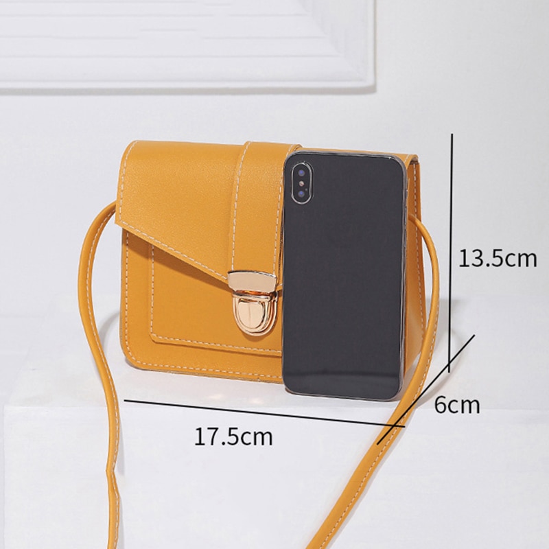 Newly Women Crossbody Buckle Bags Female Small Solid Color Messenger Shoulder Bag CLA88