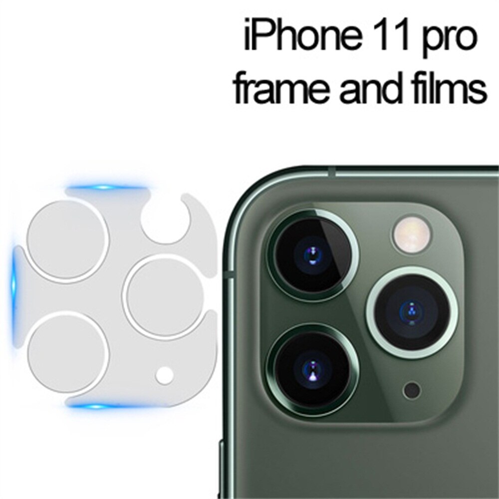 1pcs/lot Full Cover Clear Back Camera Lens Screen Protector Protective Film Tempered Glass For iPhone 11 Pro Max 11 pro: foriphone11pro