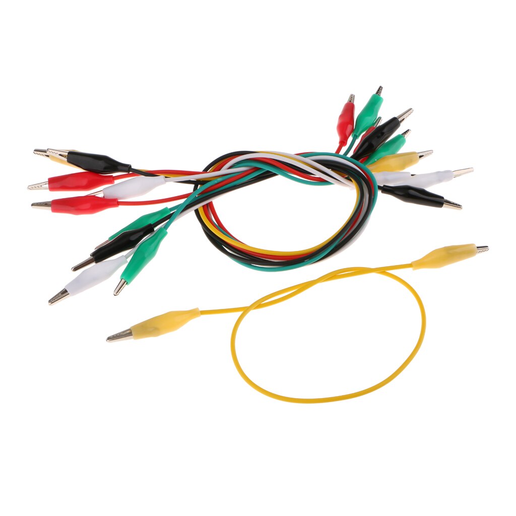 10 Pieces 5 Colors Alligator Clips Test Leads Wires Clip Clamps